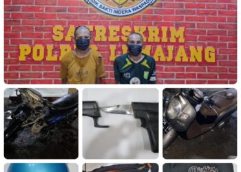 TIM SUS Polres Lumajang Bersama Warga Amankan Pelaku Pencurian Sepeda Motor Milik Kurir