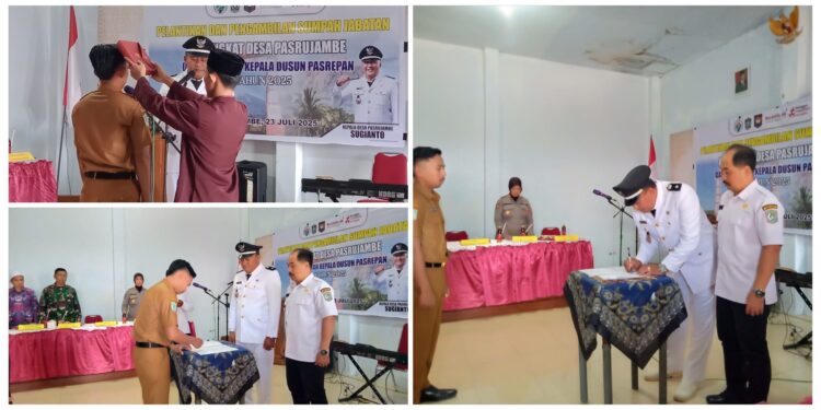 Pelantikan Kasun Pasrepan, Kades dan Camat Pasrujambe : Beri Contoh Yang Baik Jangan Asusila dan Korupsi Dana Desa