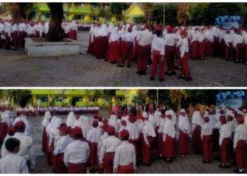 Wajah Wajah Ceria Terlihat di SDN Kutorenon 1 Sukodono Lumajang