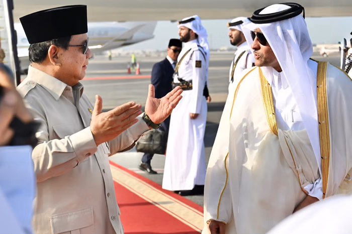 Tiba di Doha Prabowo Temui Emir Qatar Pascaserangan Israel