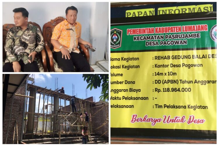 Rehab Balai Desa Pagowan Pasrujambe Sesuai Prosedur Berdayakan Masyarakat Lokal
