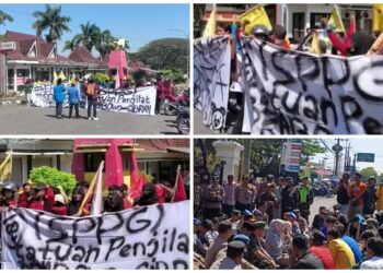 PMII, IMM, dan BEM se Lumajang Menggelar Aksi ke Kantor DPRD Lumajang